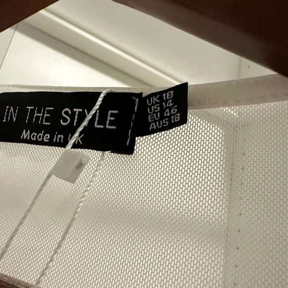 ASOS Style & Liberty Exclusive Mesh Insert Ruched Mini Body Con Dress in… - Picture 11 of 11